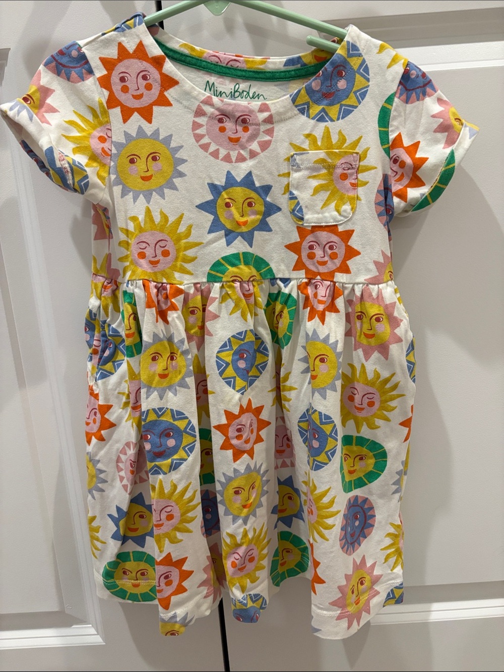 Mini Boden Multicolor Sunshine Print Cotton Dress